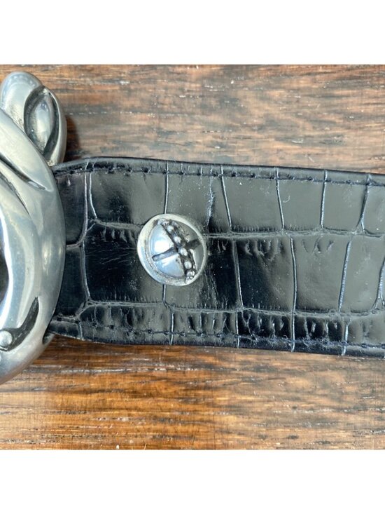 Pewter Lizard Geiko Belt Buckle By Fahrenheit New York main image 5
